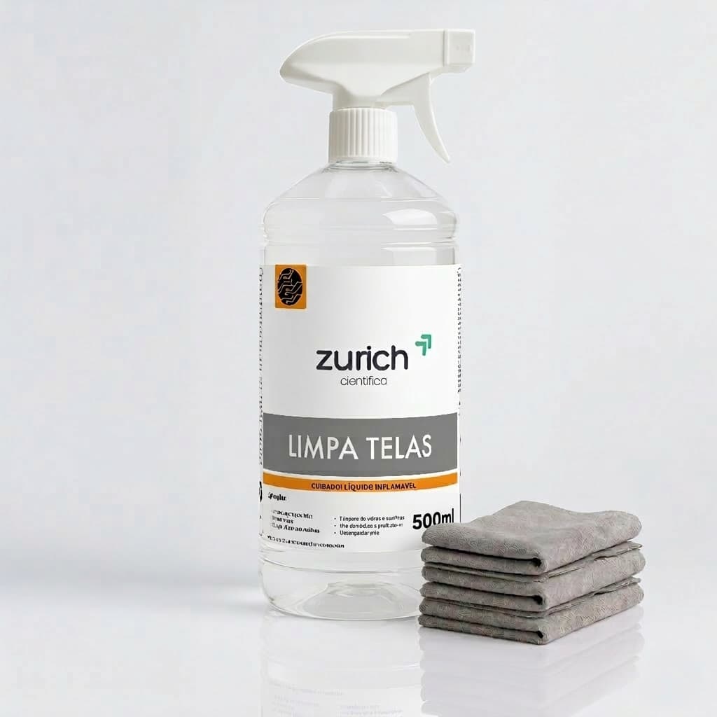 Limpa Telas e Vidros 500ml com Spray Borrifador para TV, Celular, Monitor, Notebook, Vidro, Computador