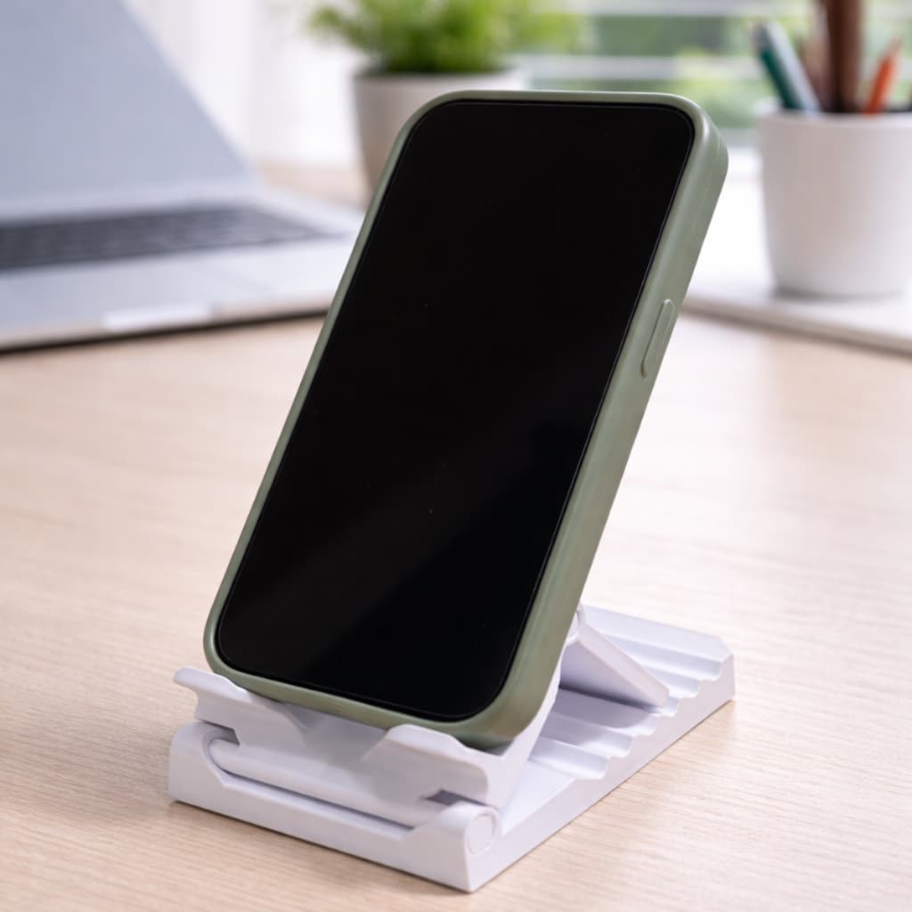 Suporte de Celular Ajustável Dobrável Mesa | Base Antiderrapante Universal para iPhone e Android