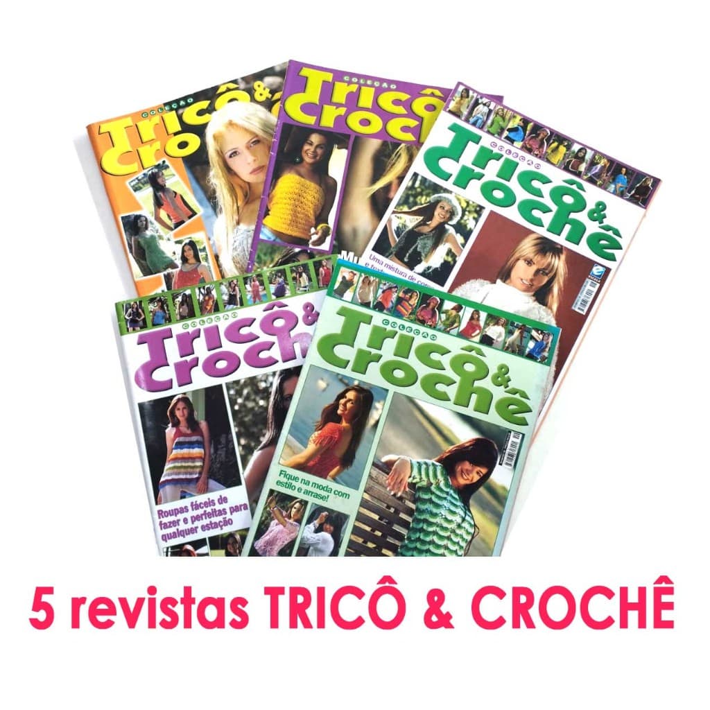 Revista Tricô & Crochê (05 revistas semi novas)