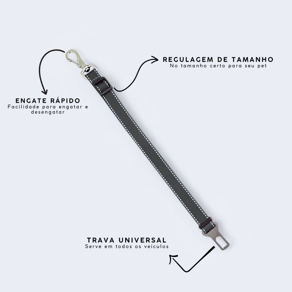 Cinto de segurança pet universal ajustável para cachorro e gato