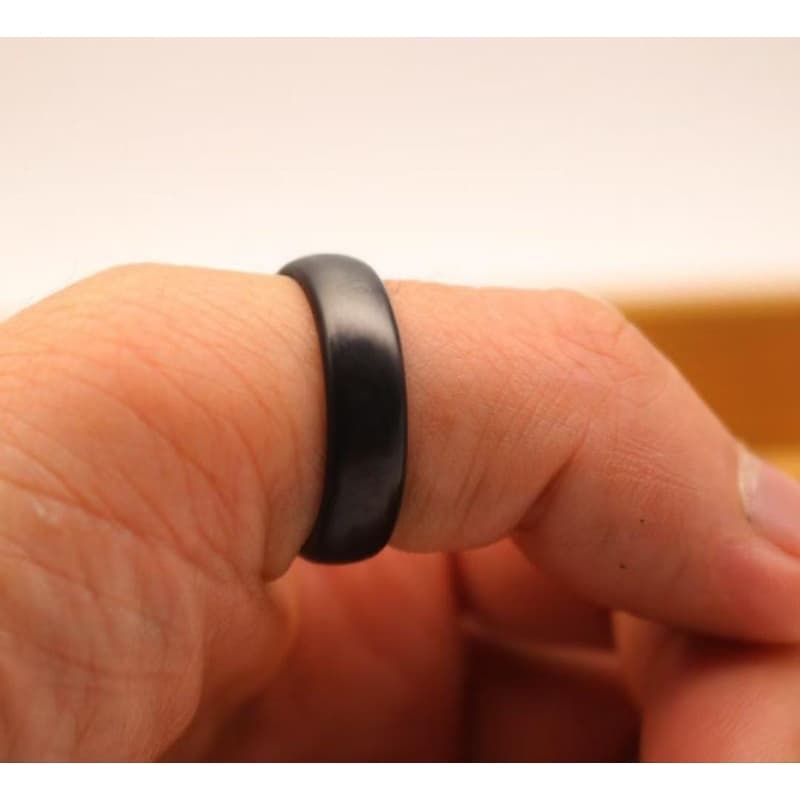 Anel de Tucum Legítimo Anel Fosco Preto Infantil Adulto Unissex Moderno