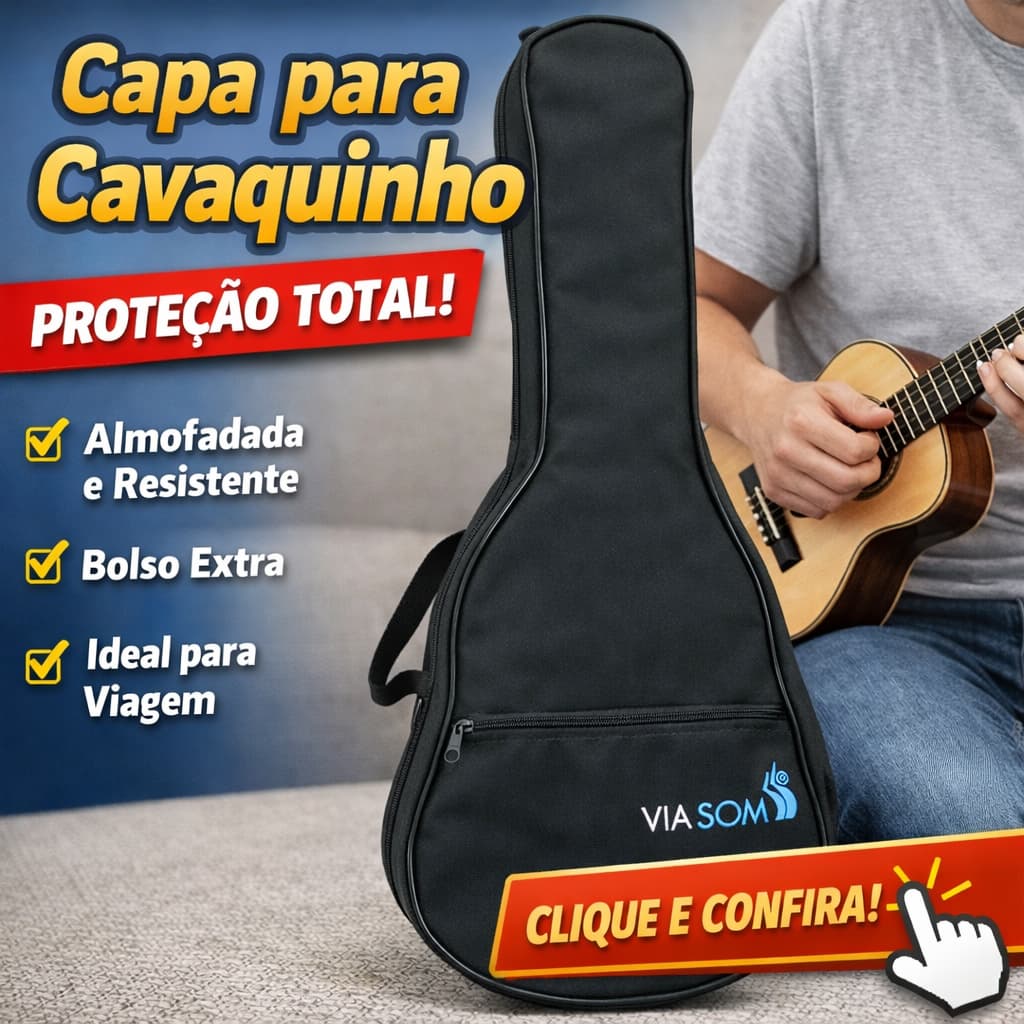 Capa Bag Simples P/ Cavaco Cavaquinho Com Alça Tira Colo
