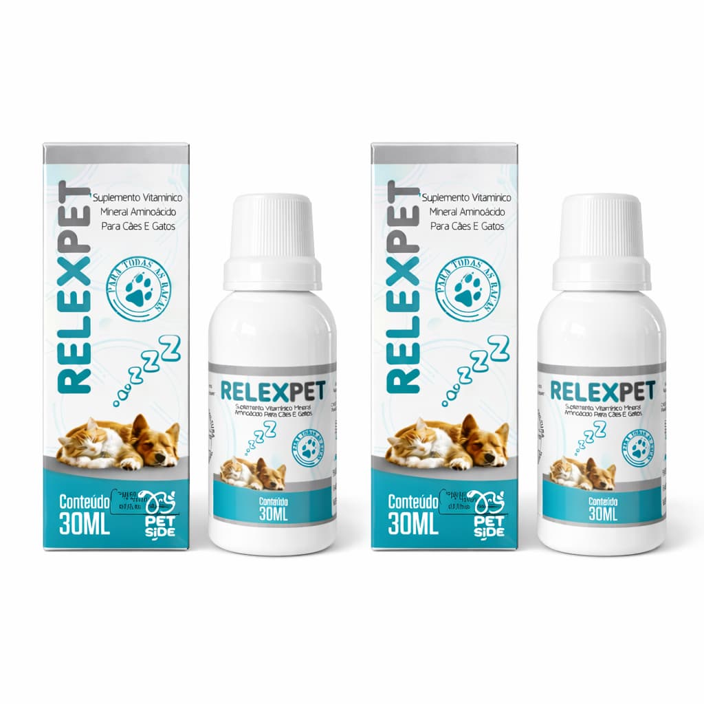 Kit 2 Calmante Natural Pet para Cães e Gatos Agitados e Ansiosos - Petside 30ml