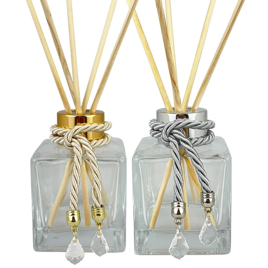 Vidro Cubo Difusor de Varetas 100ml com Pingente