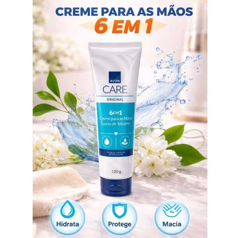 Creme Hidratante para Mãos Luva de Silicone 120g Avon Hidratação Intensa