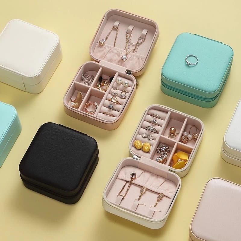 KIT 10 -12-20 unidades  Porta Jóias Portátil Caixinha Bolsa de Armazenamento Colar Brincos Anéis