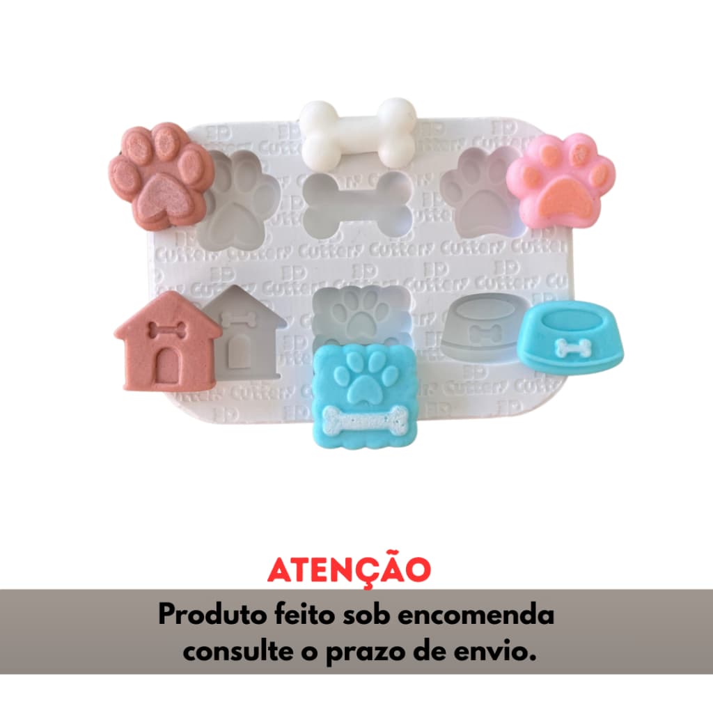 Molde de Silicone para apliques de Artesanato  - Canina