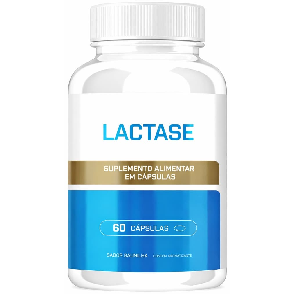 Enzima Lactase 10.000 FCC 60 Cápsulas - Produto 100% Original (Suplemento Digestivo para Lactose)