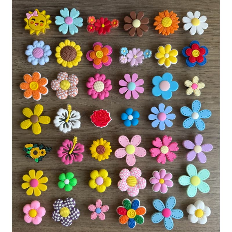 Aplique Emborrachado para Babuche de Flores