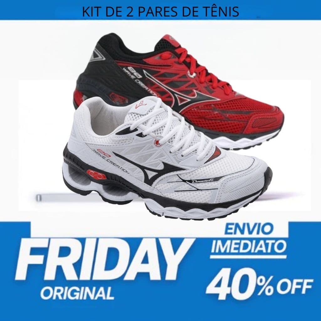 Kit 2 Pares Tênis Academia Caminhada Corrida Amortecimento Leve