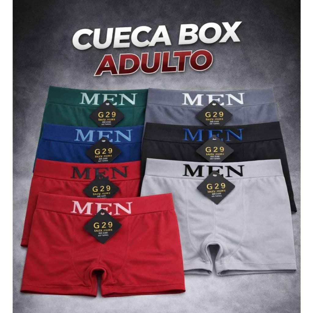 Cueca Boxer Masculina Microfibra Sem Costura Alta Qualidade
