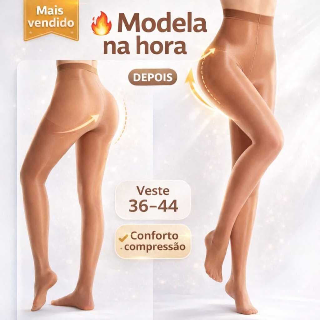 Meia-Calça Fina Anticelulite - Tamanho único - Conforto, Compressão e Alta Elasticidade