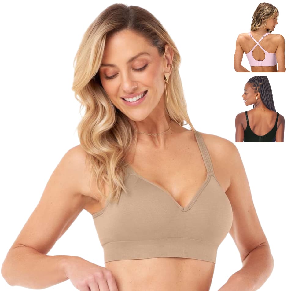 Sutiã Sem Costura Duplo  com Bojo ZEE RUCCI – Conforto e Sustentação 40 ao 46