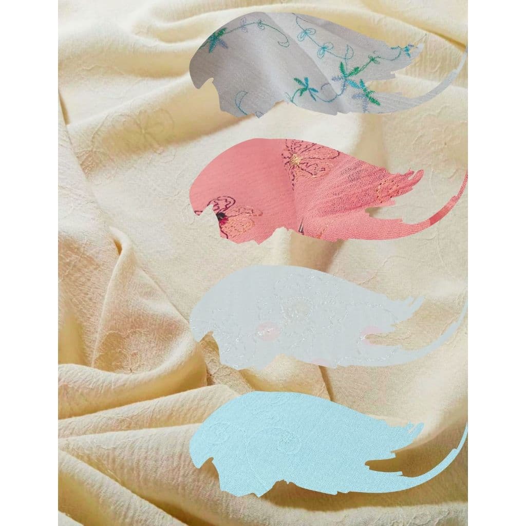 Retalho 100% Algodão Crepe Bordado cortes variados Tecido Fresco Transparente Delicado