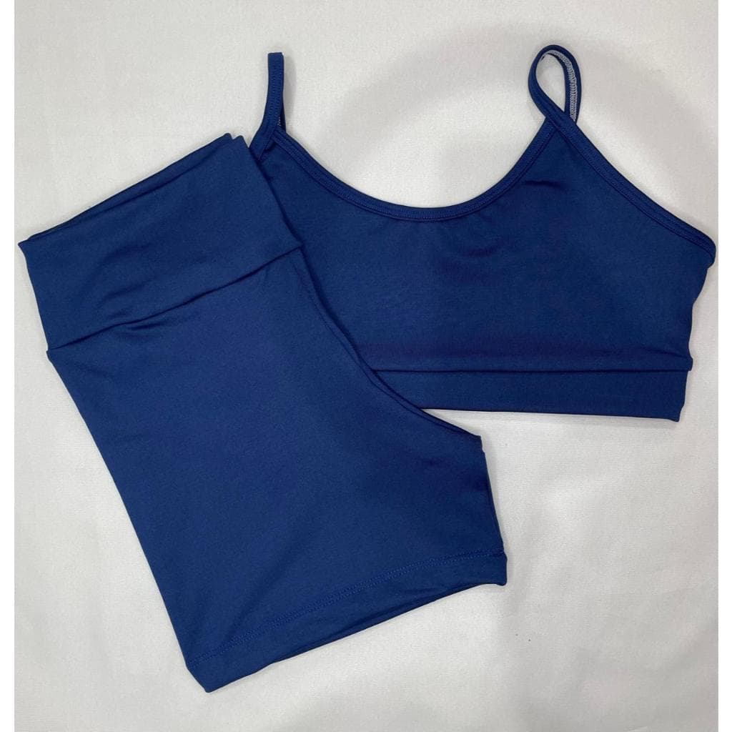 Conjunto Short e Top Fitness feminino Academia Cintura Alta