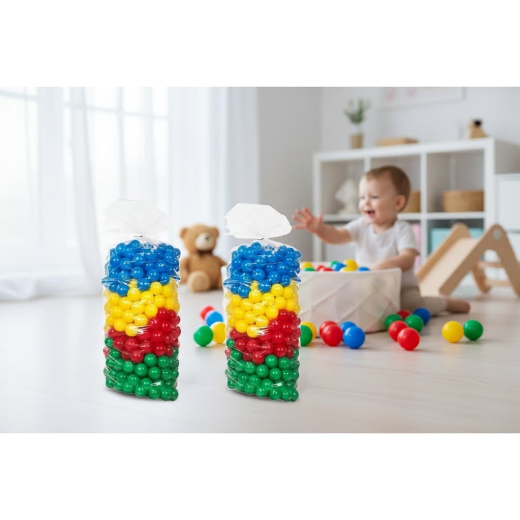 200 Bolinhas Plástica Colorida Para Piscina Criança Infantil 70mm 200 Unidades