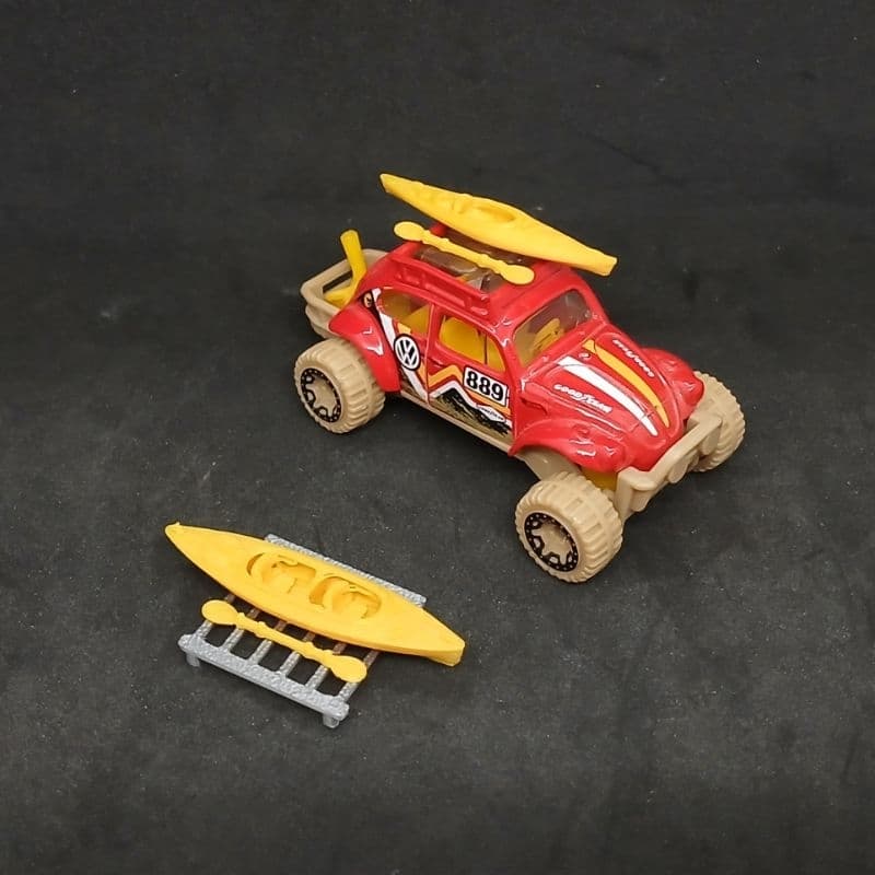 Caiaque em miniatura para dioramas e customização de hotwheels