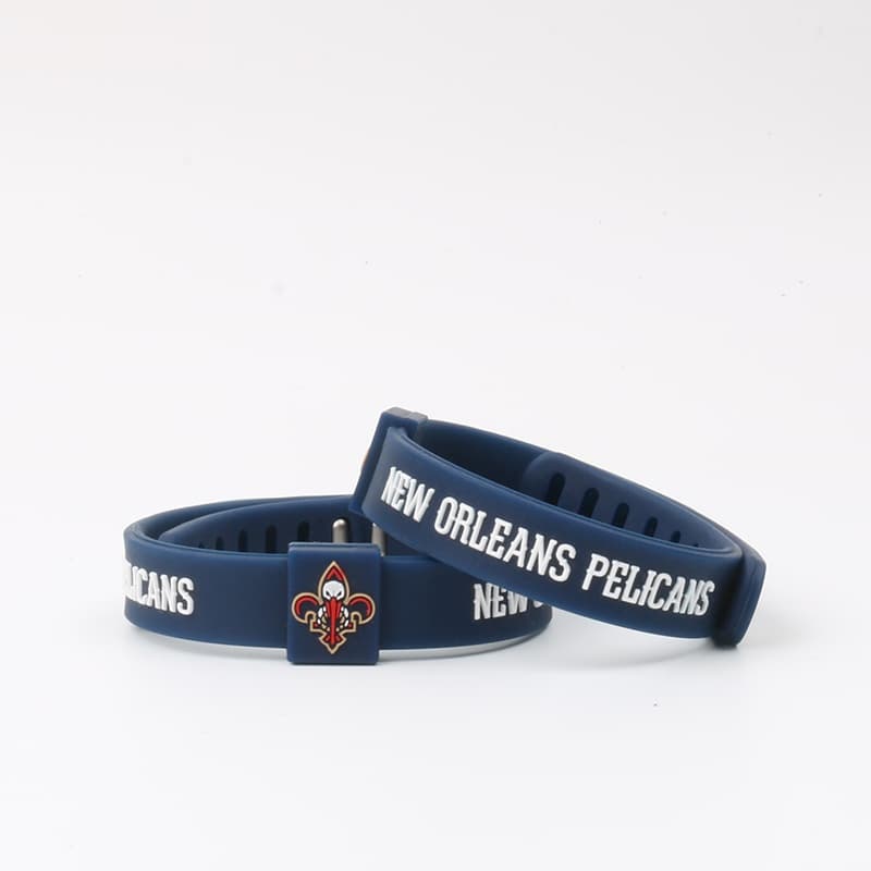 Pulseira de Silicone New Orleans Pelicans NBA Ajustável 23cm Unissex 🏀🦅🔥