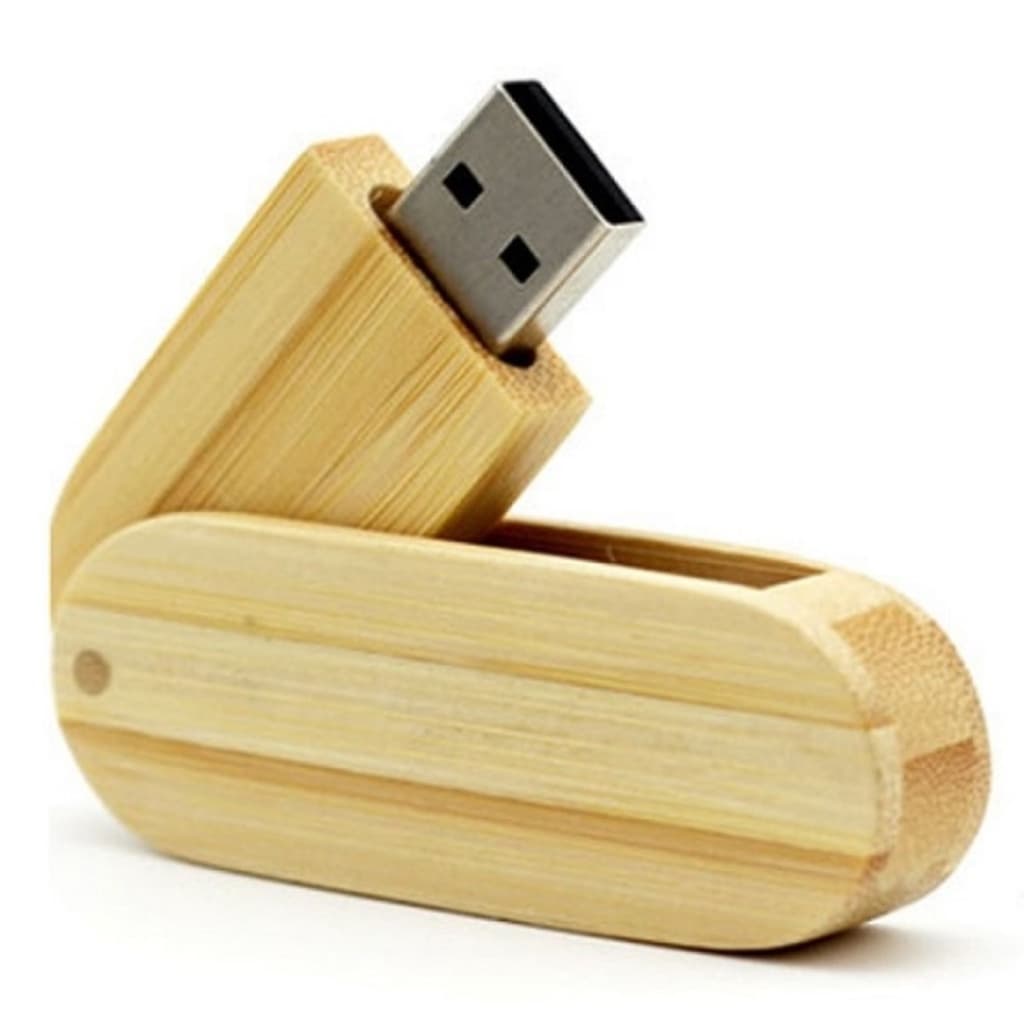 Pen Drive De Bambu Estilo Canivete 120MB - USB 2.0 ( NÃO PERSONALIZAMOS )