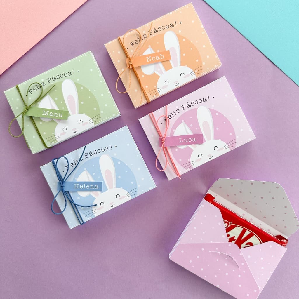 Porta Kit Kat de Páscoa Coelhinho