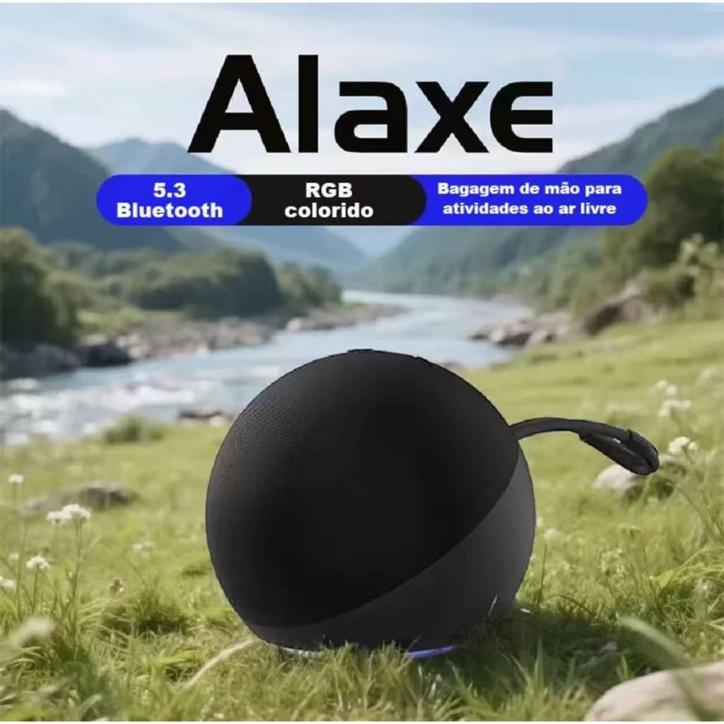 Caixa de Som Bluetooth 5.3 Portátil RGB | Som Potente | Ideal para Área Externa | Bateria de Longa Duração