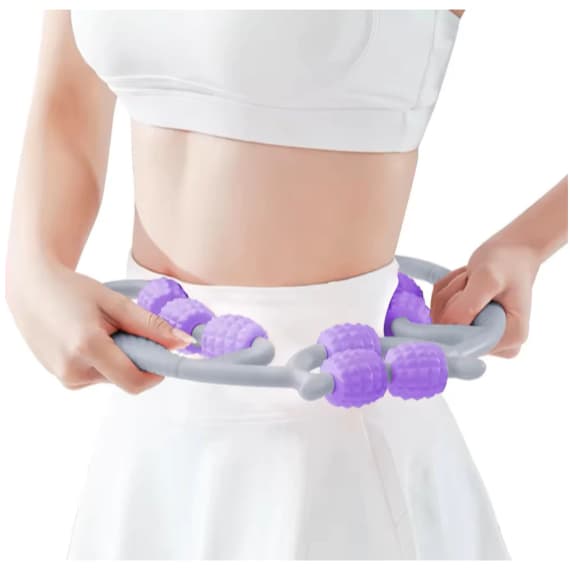 Massageador de 9 Rolos Alívio Da Dor Corporal e Massagem de Perna Pescoço Braço