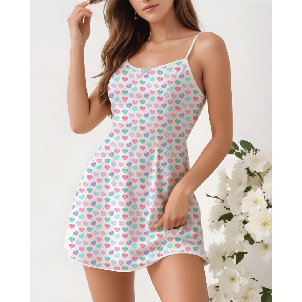 Camisola Estampada Feminina Pijama Confortável Tecido Macio para Dormir