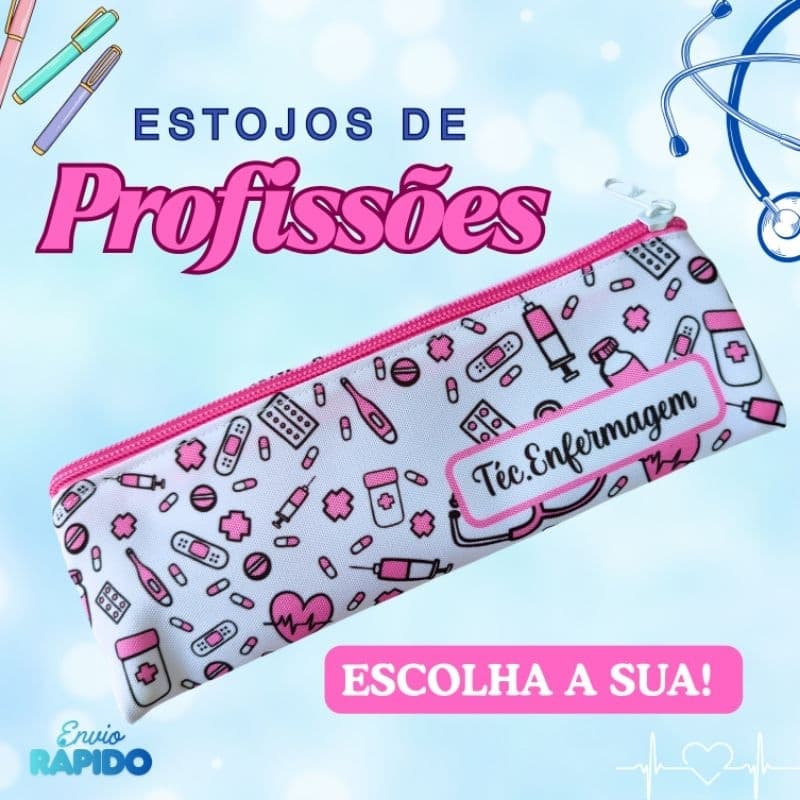 Estojo Tec. Enfermagem e outras profissões - Compacto e estiloso