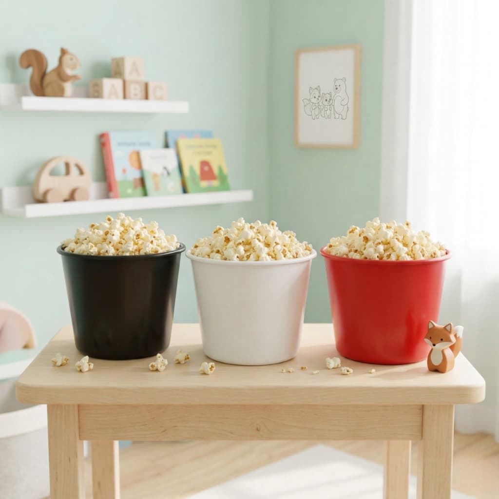 KIT 10 BALDES DE PIPOCA 1,5L PP PARA FESTA ANVERSÁRIO CASAMENTO