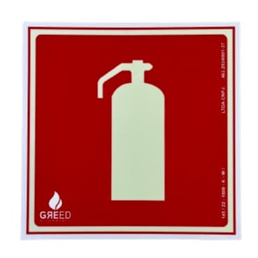 Placa De Sinalização Fotoluminescente Extintor Universal E5 20X20 NBR16820