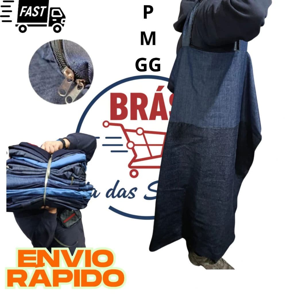Sacolão Jeans Grosso EXTRA GRANDE GG M P Sacoleiro mudança viagem 2025