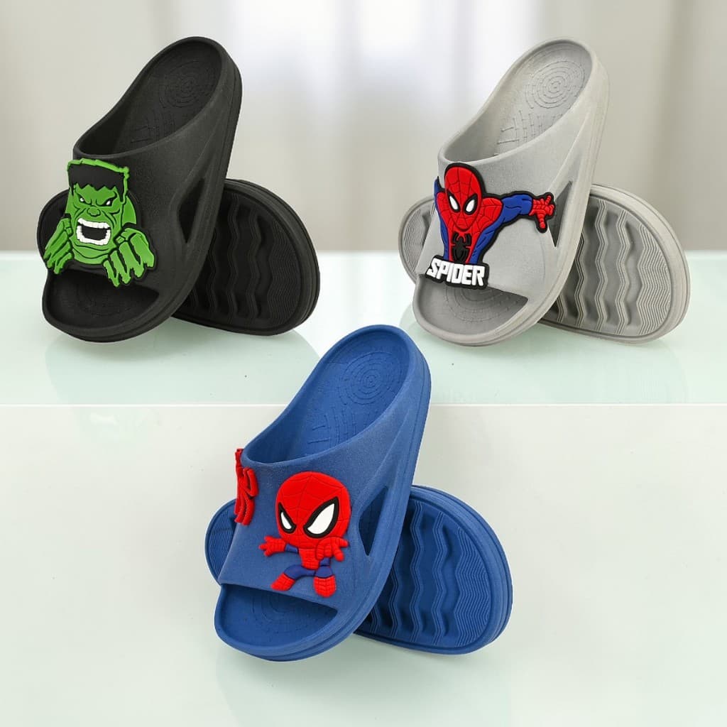 Chinelo Super-Herói Slide Menino Nuvem Leve Confortável