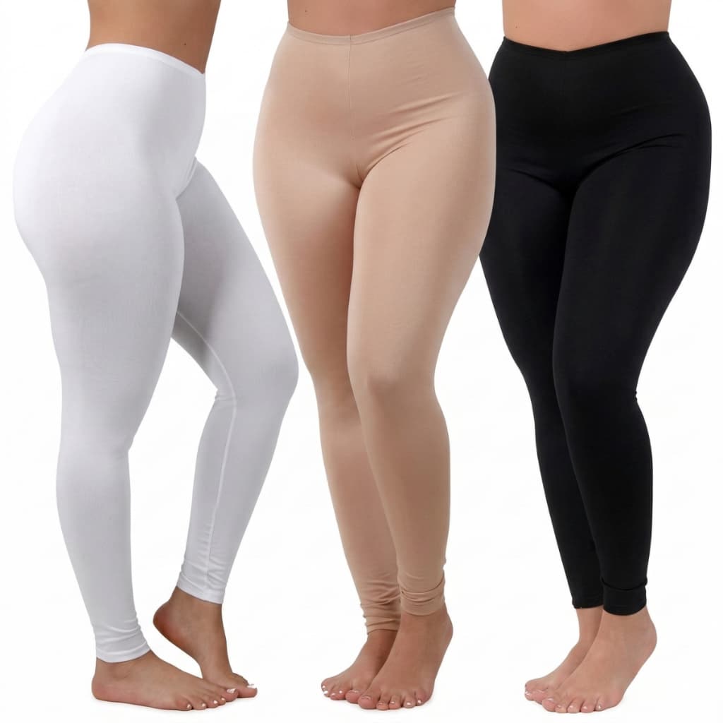 KIT 1 a 3 Calça Anágua Anti Atrito Segunda Pele Proteção Inverno Usar Por Baixo Evita Transparência