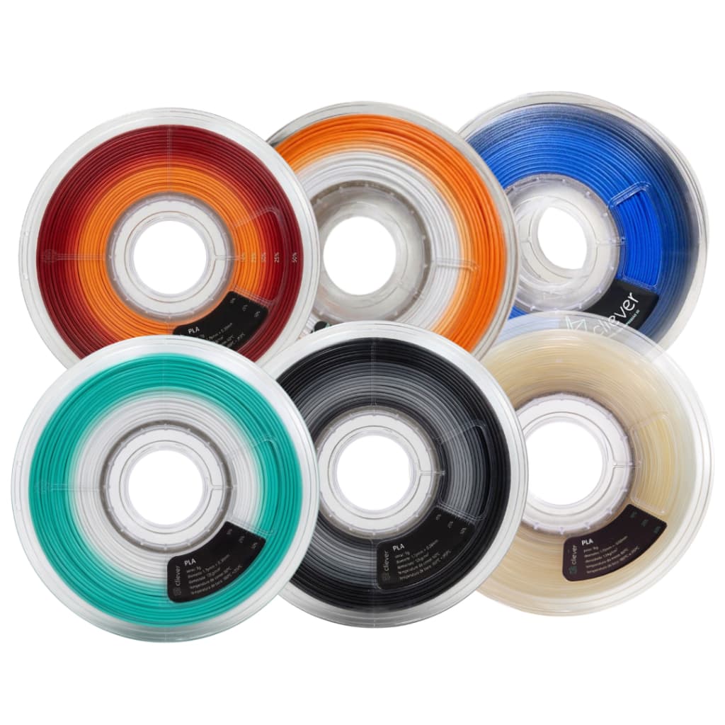 Filamento PLA Econômico Outlet Lowcost | 1,75mm | 1 Kg | Cliever | Cor Sortida