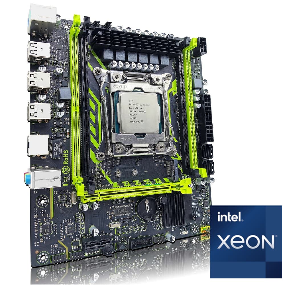 Placa Mãe X99 com Processador Xeon 2680 v4 Kit Upgrade Gamer - Pronta Entrega