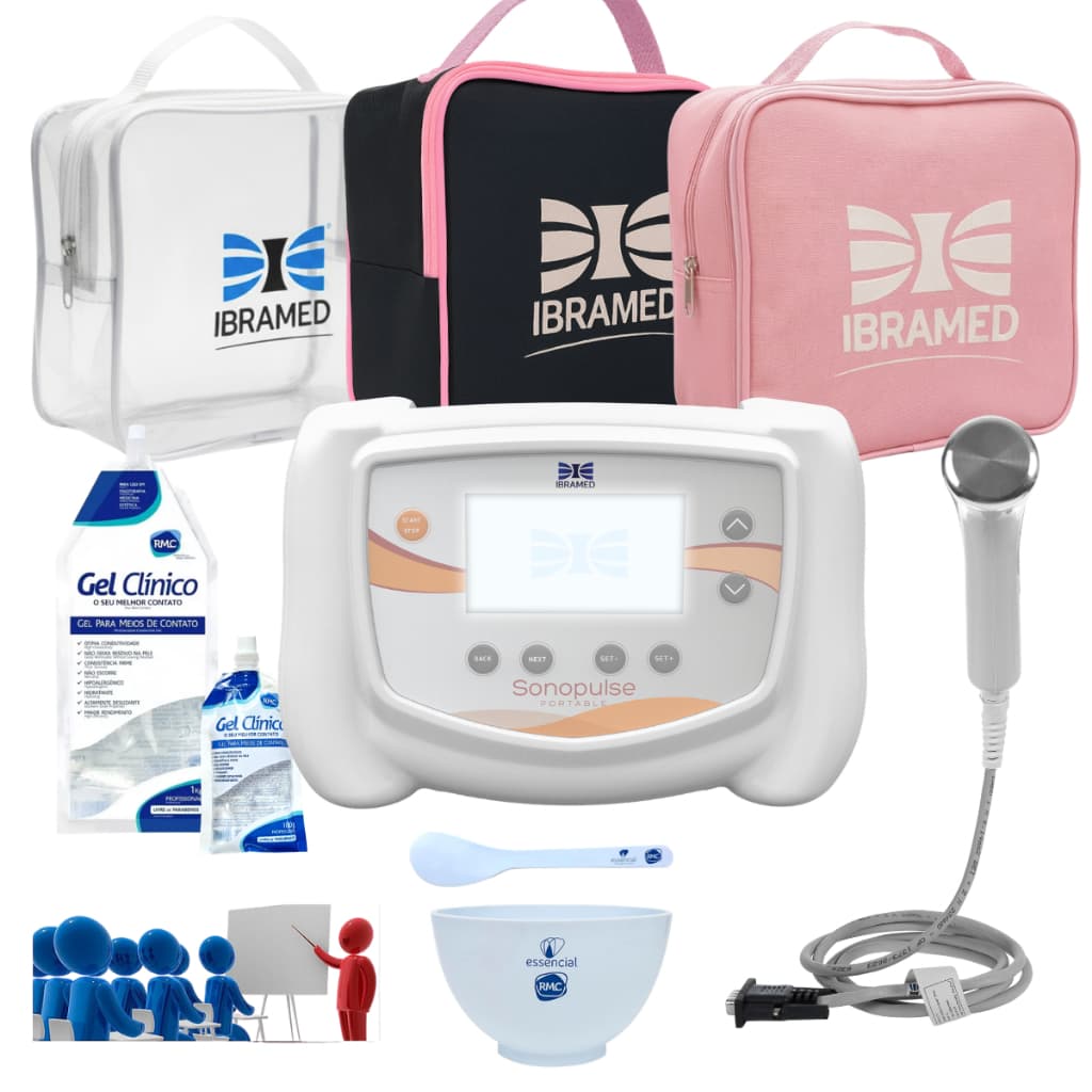 Ultrassom Ibramed Sonopulse Portátil 1 e 3MHz, 1Mhz e 3Mhz Aparelho Original Com Brindes