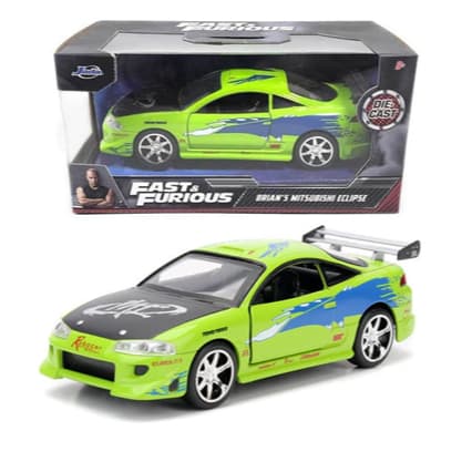 Miniatura Mitsubishi Eclipse 1995 Brian Velozes e Furiosos - Jada 1:32 caixa original