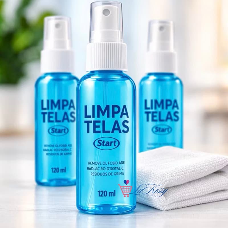 Limpa Telas 120ml + pano microfibra elimina manchas e bactérias
