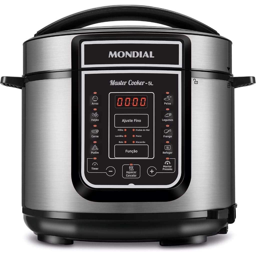 Panela De Pressão Pe-38 Elétrica Digital Master Cooker Cor Preto/inox Mondial 220v
