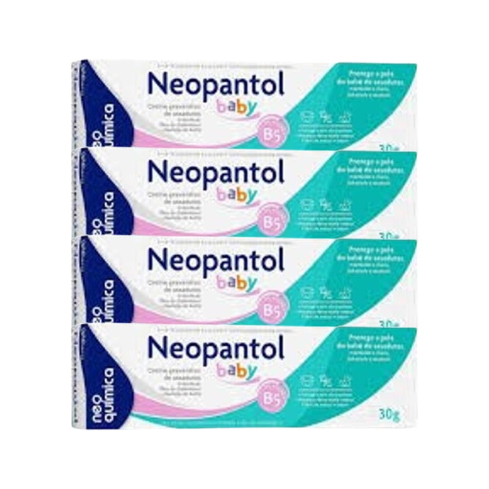 Kit 4 Pomada p/ assaduras Neopantol Baby 30g - Neo Química