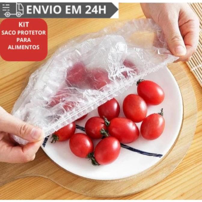 Tampas De Plástico Descartável Com 100 Peças Para Alimento