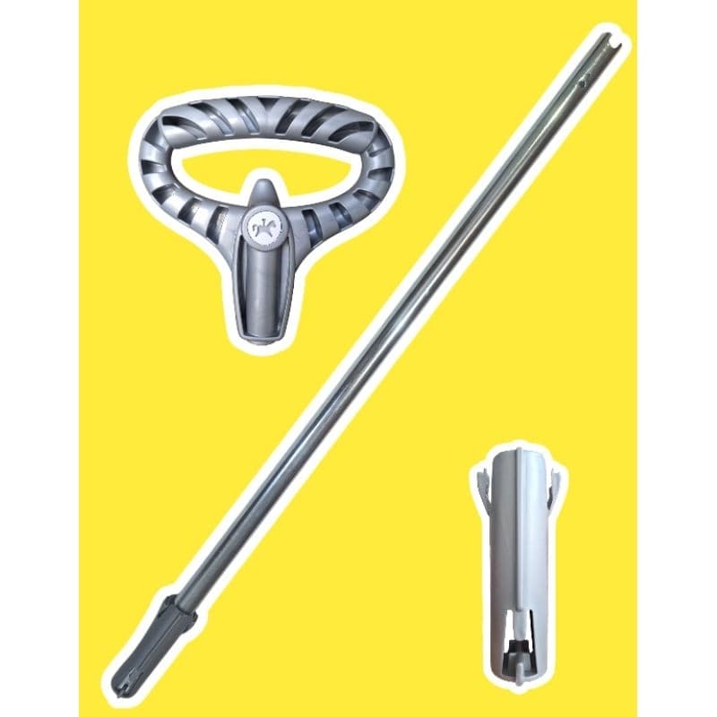 Empurrador completo tubo cano puxador haste com pegador para carrinho de passeio peça calesita original