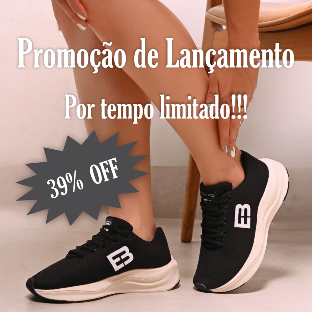 Tênis EB running light - Caminhe, corra, malhe ou pedale com leveza, conforto e beleza.