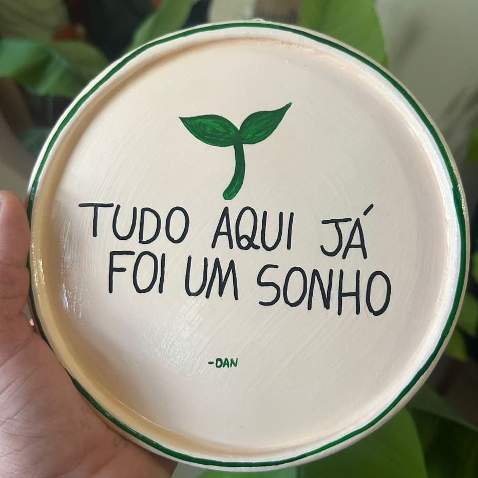 Prato decorativo para parede de argila - Sonho