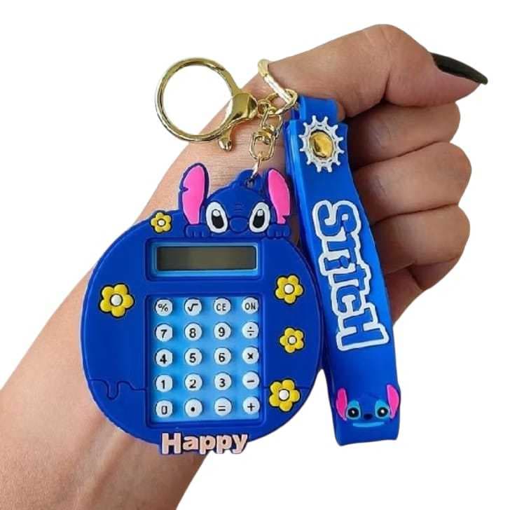 Chaveiro Mini Calculadora Stitch Kawaii - Emborrachado Com Joguinho e Alça - Pronta Entrega