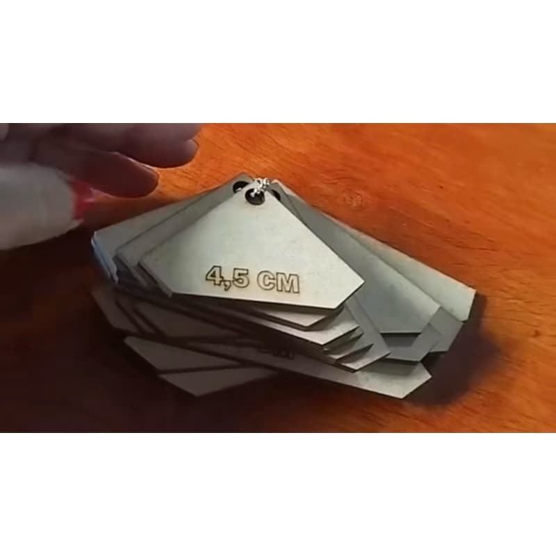 kit régua canto mitrato com 12 tamanhos