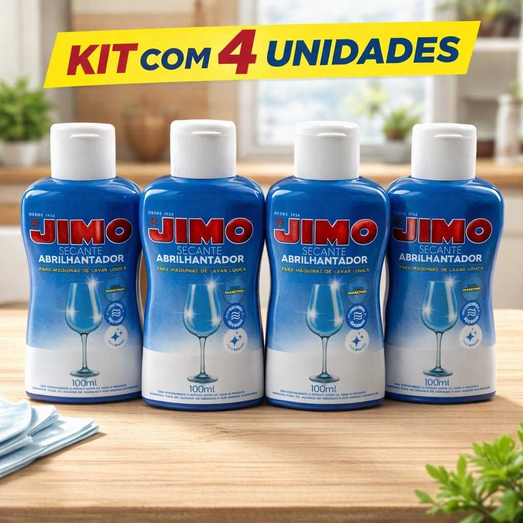 04 Secante abrilhantador para maquina de lavar louças jimo 100ml cada