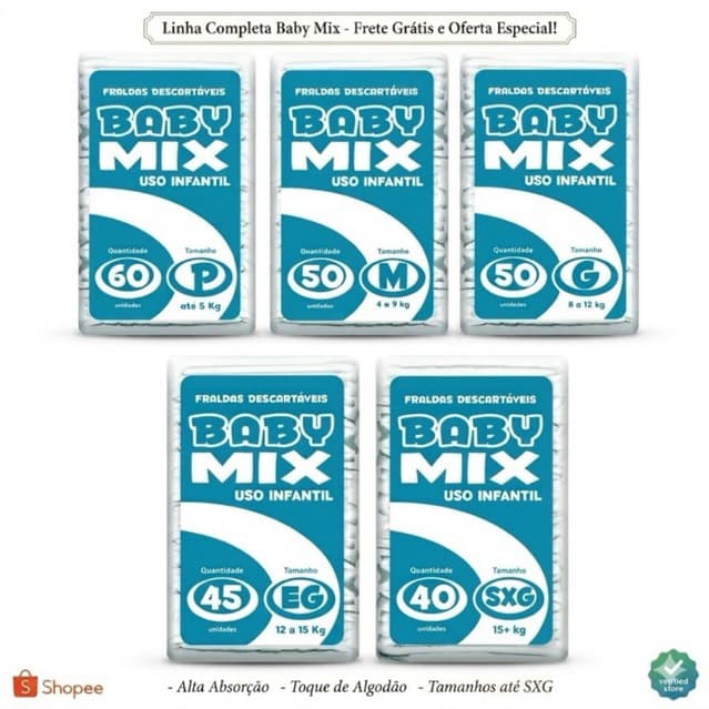 Fralda Baby Mix 2ºLinha Pacotão