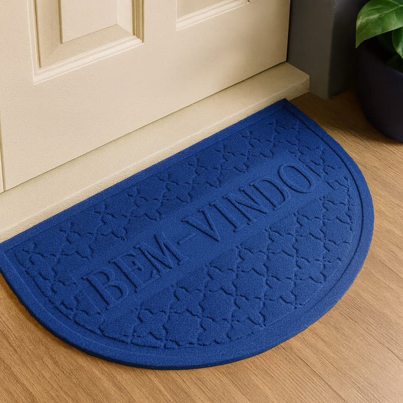 Tapete Capacho Bem-Vindo Antiderrapante 37x57cm  Entrada de Porta, Tapete de Porta, Fácil de Limpar Capacho