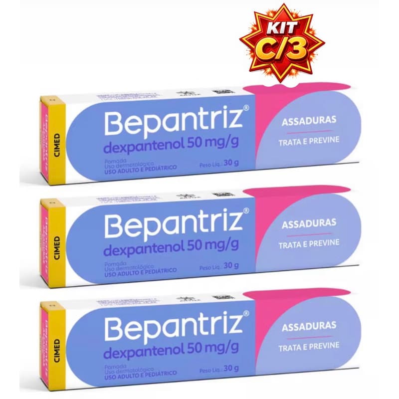 BEPANTRIZ POMADA KIT C/3 30g cada - Pomada para assaduras